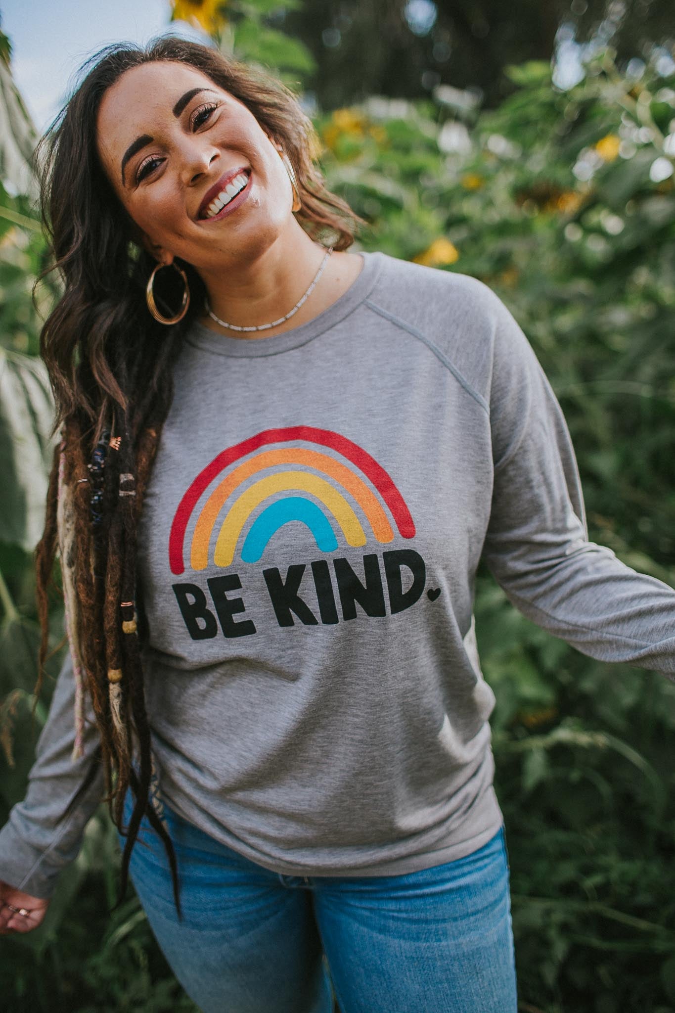 Be Kind Rainbow Sweatshirt Tee
