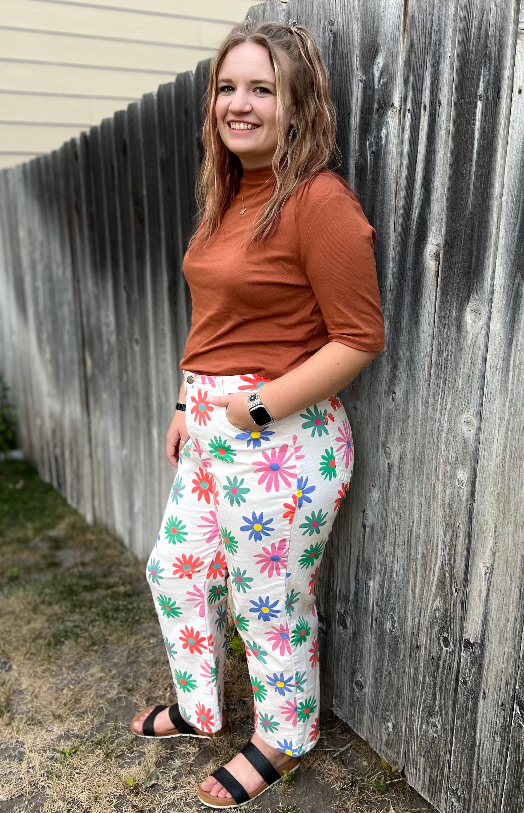 JUNYA WATANABE COMME des GARCONS floral Pants (Trousers) Multi-Color M |  PLAYFUL