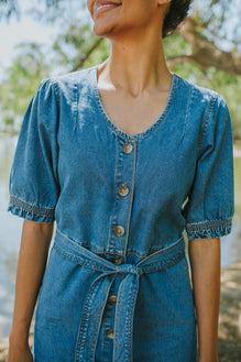 How to style denim dresses like an adult